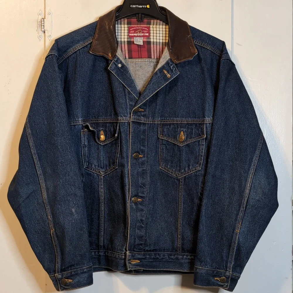 Vintage Marlboro Country Store jean jacket men's large - Picture 1 of 9